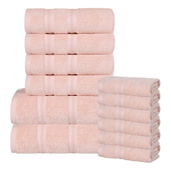 SUPERIOR 12 pc Smart Dry Zero Twist Cotton Towel Set