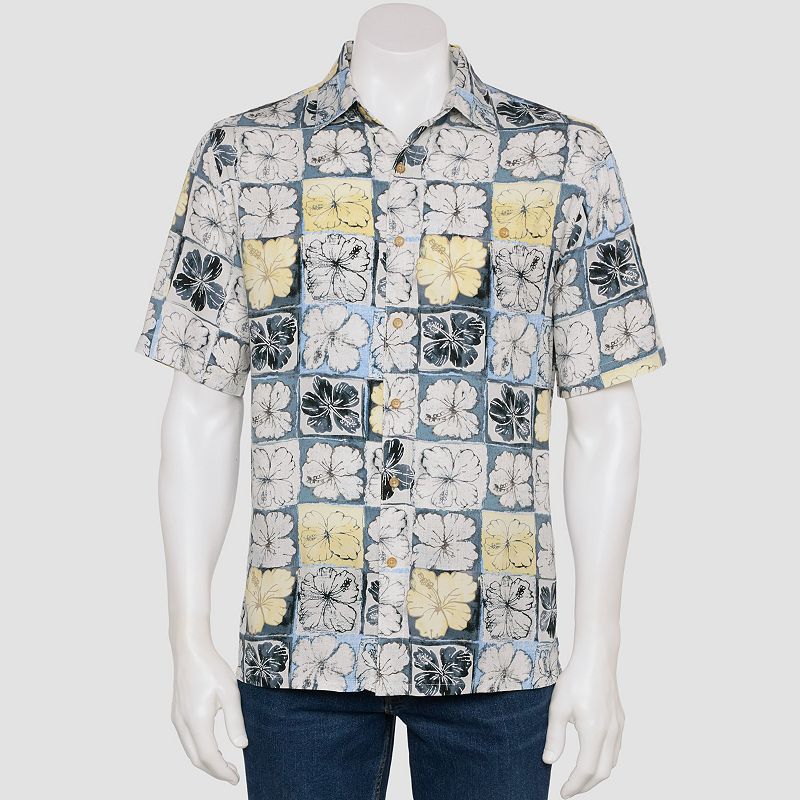 Men's Newport Blue Short Sleeve Button Down Shirt, 
