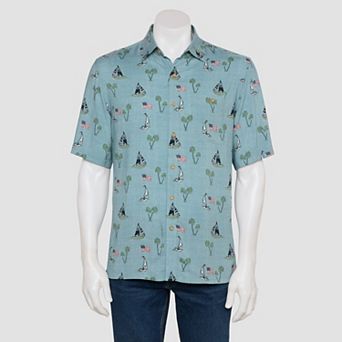 Men's Newport Blue Short Sleeve Button Down Shirt