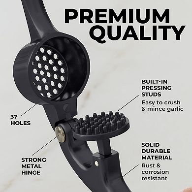 Zulay Kitchen Durable Garlic Masher With Soft, Easy To Squeeze Handle