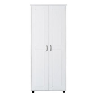 Merax Mdf Board Bath Cabinet With Two Doors