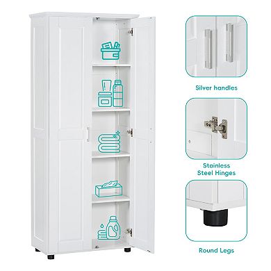 Merax Mdf Board Bath Cabinet With Two Doors
