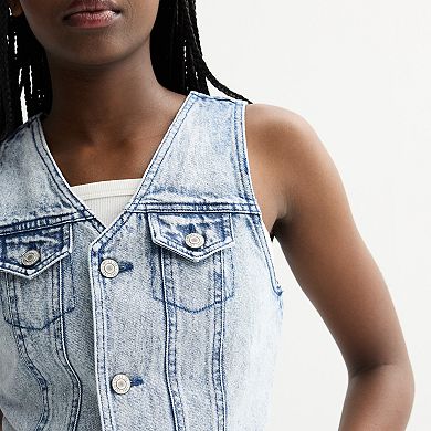 Girls 7-16 Limited Too 2-pc. Denim Vest & Tank Top Set