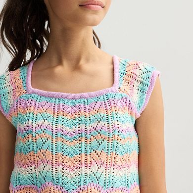 Girls 7-16 Limited Too Crochet Tank Top