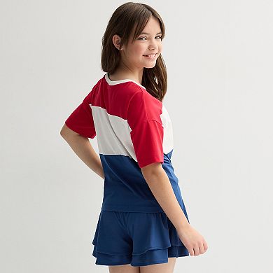 Girls 7-16 Limited Too Americana Tie Front Graphic Tee