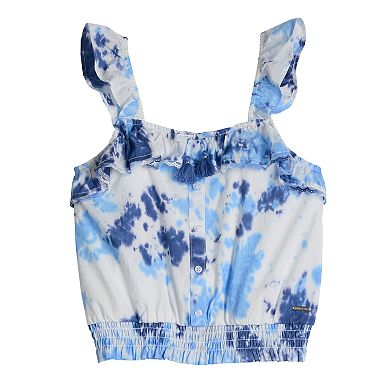 Girls 7-16 Limited Too Button Up Flutter Sleeve Tank Top