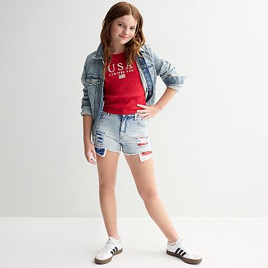 Girls 7-16 Limited Too Americana Side Cinch Tank Top