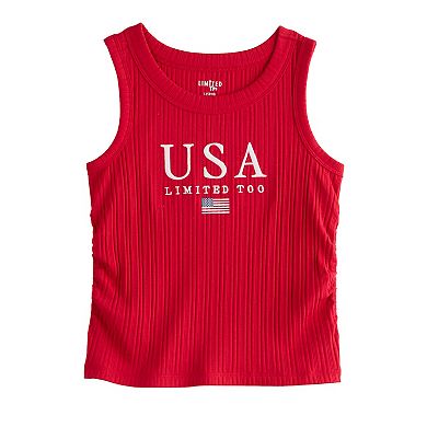 Girls 7-16 Limited Too Americana Side Cinch Tank Top