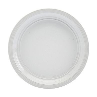 Tabletops Gallery 12-piece Stoneware Farmhouse White Rim Dinnerware Set