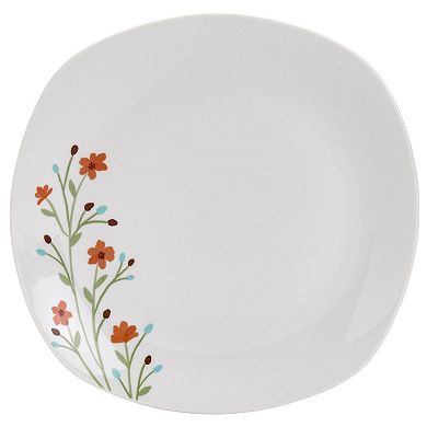 Tabletops Gallery 12-piece Floral White Caroline Porcelain Dinnerware Set