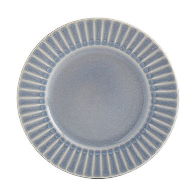 Tabletops Gallery 12-piece Stoneware Embossed Dinnerware Set