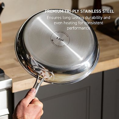 T-Fal 3-pc. HybridMesh Stainless Steel Frypan Set