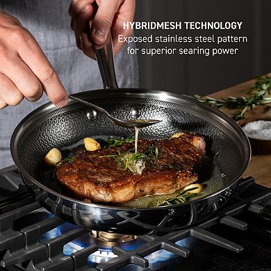 T-Fal 3-pc. HybridMesh Stainless Steel Frypan Set
