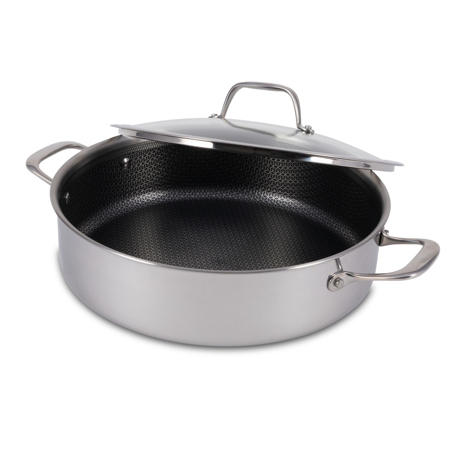 T-Fal HybridMesh 6-qt. Stainless Steel Shallow Pan with Lid