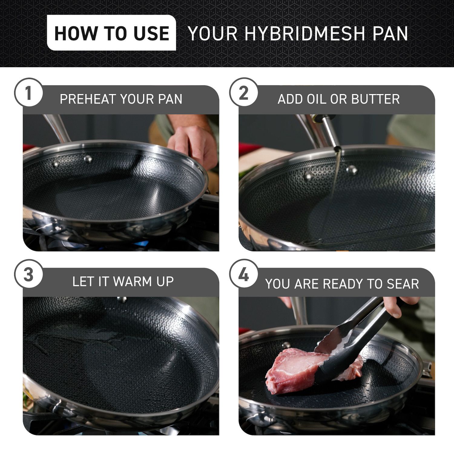 T-Fal HybridMesh 6-qt. Stainless Steel Shallow Pan with Lid