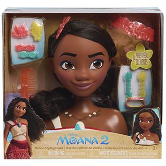 Disney's Moana 2 Moana Disney Princess Styling Head, 14 pc Beauty Styling Play Set by Just Play