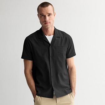 Men's FLX Textured Camp Collar Shirt
