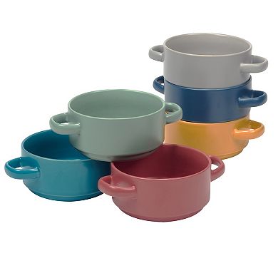 Certified International 6-Piece Stoneware Matte Glaze Soup Crock Set