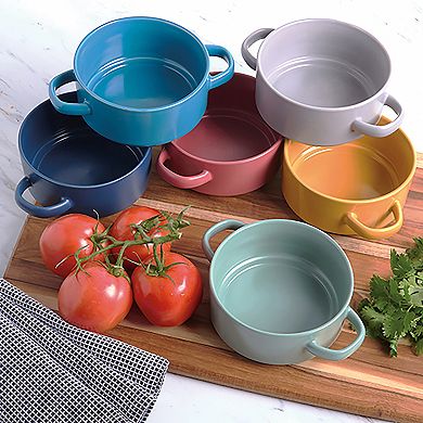 Certified International 6-Piece Stoneware Matte Glaze Soup Crock Set