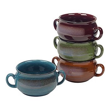 Certified International 4 pc Stoneware Reactive Glaze Soup Crock Set