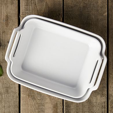 Denmark Tools For Cooks 2-Piece Rectangular Stoneware Baking Dish Set