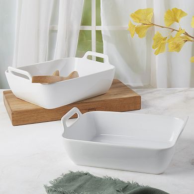 Denmark Tools For Cooks 2-Piece Rectangular Stoneware Baking Dish Set