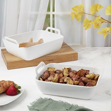 Denmark Tools For Cooks 2-Piece Rectangular Stoneware Baking Dish Set
