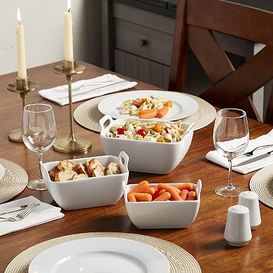 Denmark Tools for Cooks 3-Piece Rectangular Stoneware Serving Bowl Set