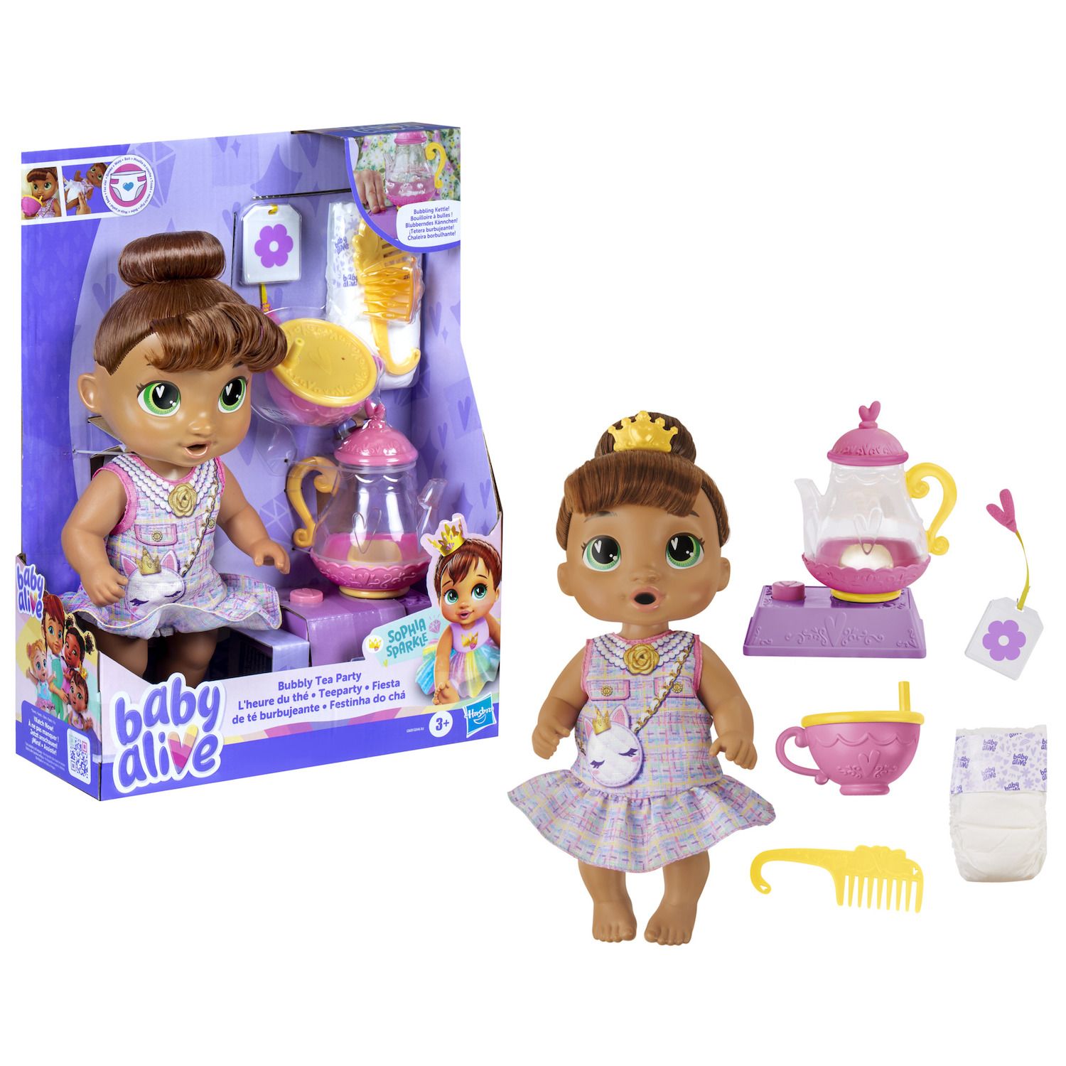 Детские куклы Baby Alive Bubbly Tea Party Sophia Sparkle — фото 3