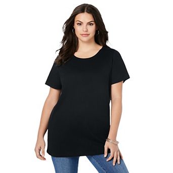 Roaman's Women's Plus Size Crewneck Tee