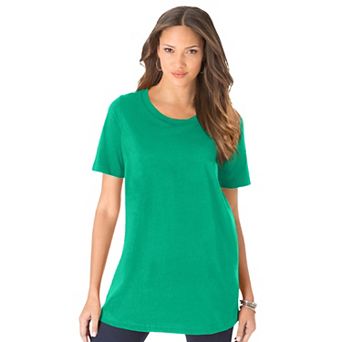 Roaman's Women's Plus Size Crewneck Tee
