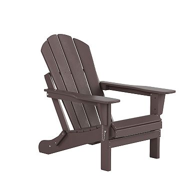 Westintrends 7-piece Outdoor/patio Adirondack Chairs With Coffee And Side Tables Set