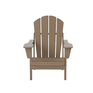 Westintrends 5-piece Classic Adirondack Chair With Ottoman And Side Table Set