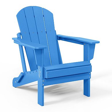 Westintrends 5-piece Classic Adirondack Chair With Ottoman And Side Table Set