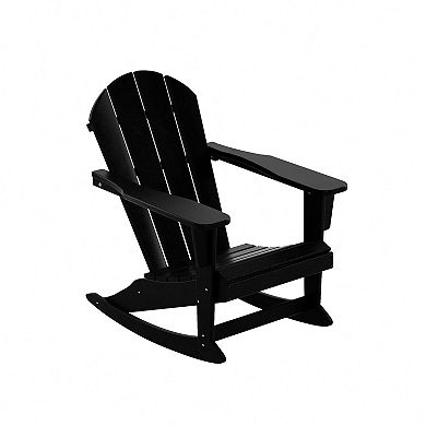 Westintrends 3-piece Outdoor/patio Poly Adirondack Rocking Chairs And Side Table Set