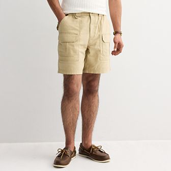 Men's Croft & Barrow® 7.5 in Side Elastic Cargo Shorts