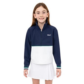 Girls 7-16 Wilson Woven Quarter-Zip Pullover Wind Jacket