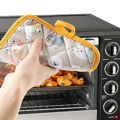 Dog Print Oven Mitt and Pot Holder Set