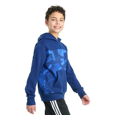 Boys 8-20 adidas Long Sleeve Color Block Halftone Camo Graphic Pullover Hoodie in Regular & Husky