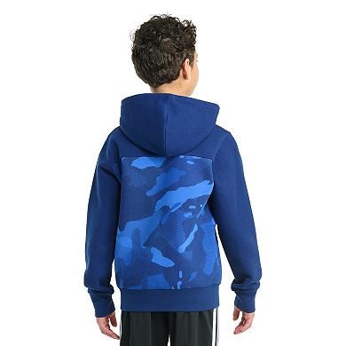 Boys 8-20 adidas Long Sleeve Color Block Halftone Camo Graphic Pullover Hoodie in Regular & Husky