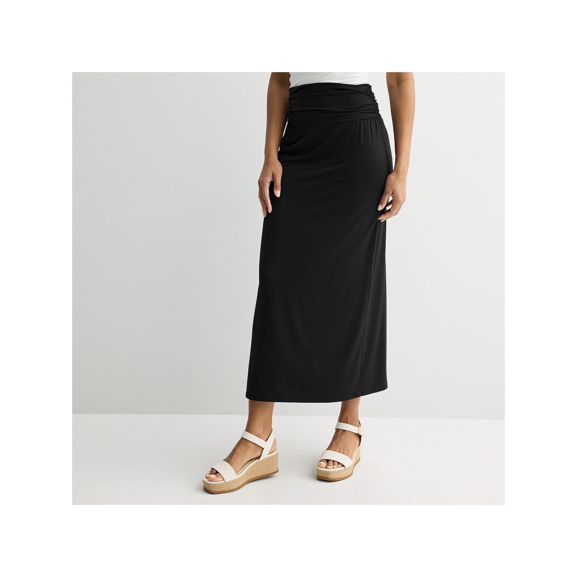 Womens Apt. 9® Pull-On Maxi Skirt, Size: Small, Black