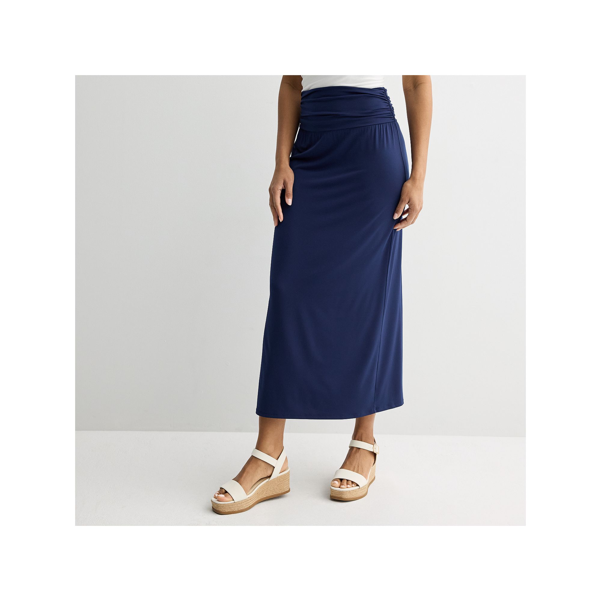 Womens Apt. 9® Pull-On Maxi Skirt, Size: Small, Blue