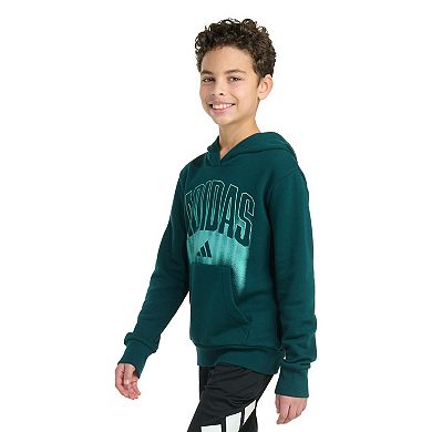 Boys adidas Long Sleeve Graphic Fleece Pullover Hoodie