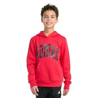 Boys 8-20 adidas Long Sleeve Graphic Fleece Pullover Hoodie