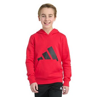 Boys 8-20 adidas Long Sleeve Essential Big Logo Graphic Pullover Hoodie