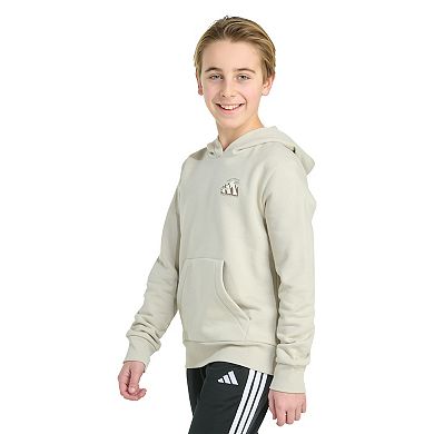 Boys 8-20 adidas Long Sleeve Back Graphic Fleece Pullover Hoodie