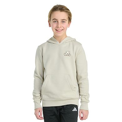 Boys 8-20 adidas Long Sleeve Back Graphic Fleece Pullover Hoodie