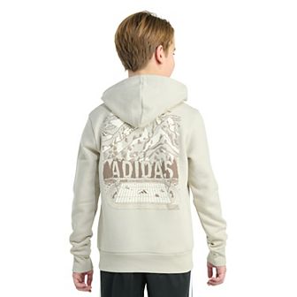 Boys 8-20 adidas Long Sleeve Back Graphic Fleece Pullover Hoodie