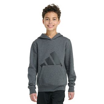 Boys 8-20 adidas Essential Linear Embroidered Fleece Pullover Hoodie