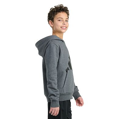 Boys 8-20 adidas Essential Linear Embroidered Fleece Pullover Hoodie